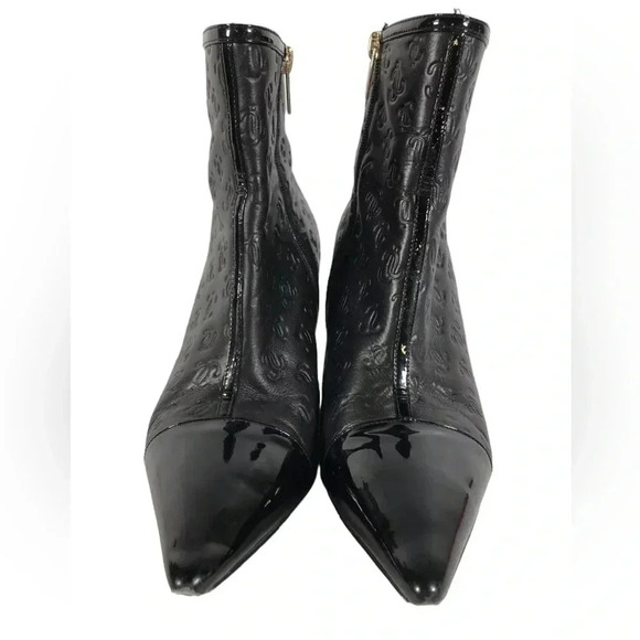 Jimmy Choo Womens Black Leather Italy Pointed Toe Zip Up Ankle Booties Size 40 - Picture 2 of 8